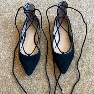 Lace-up flats